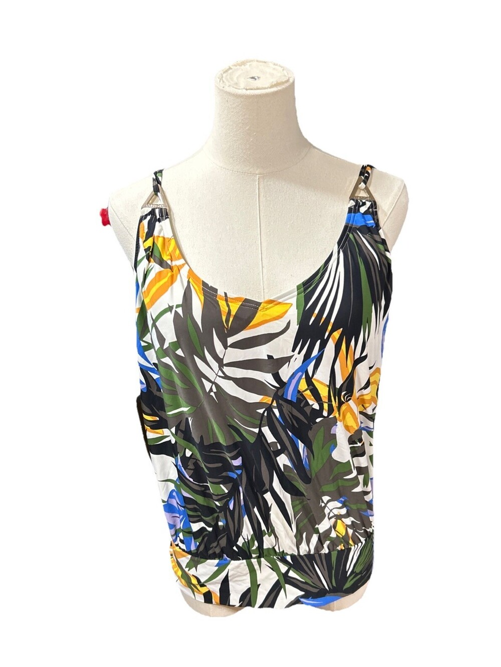 calvin klein Tankini Swimsuit Top Small Women’s Swimwear Beach Tropical Island